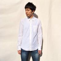 FACTOTUM / ファクトタム　綿カシミアビエラプリーツシャツ(WHITE)