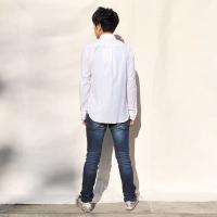 FACTOTUM / ファクトタム　綿カシミアビエラプリーツシャツ(WHITE)